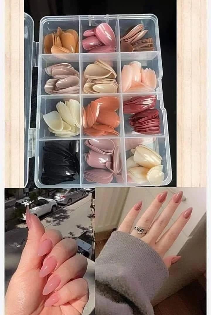 288 Pcs Multicolor Fake Nails – Customizable & Stylish Nail Art Kit