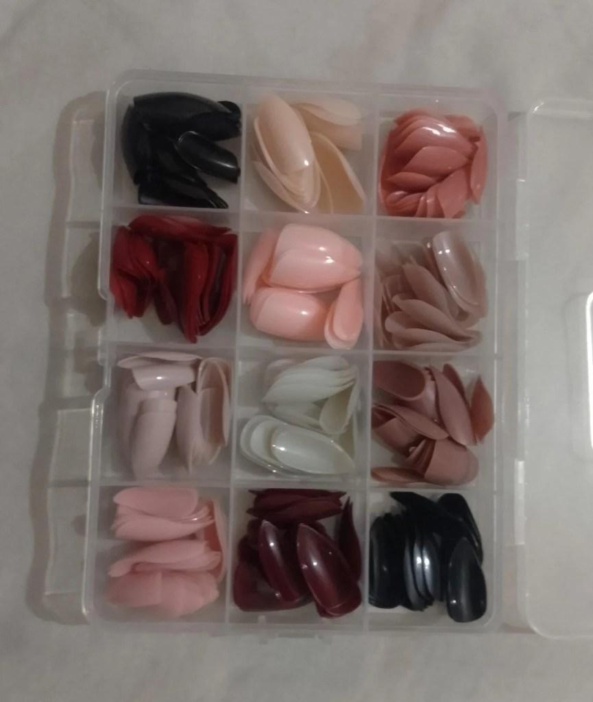 288 Pcs Multicolor Fake Nails – Customizable & Stylish Nail Art Kit