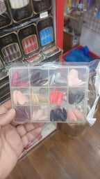 288 Pcs Multicolor Fake Nails – Customizable & Stylish Nail Art Kit