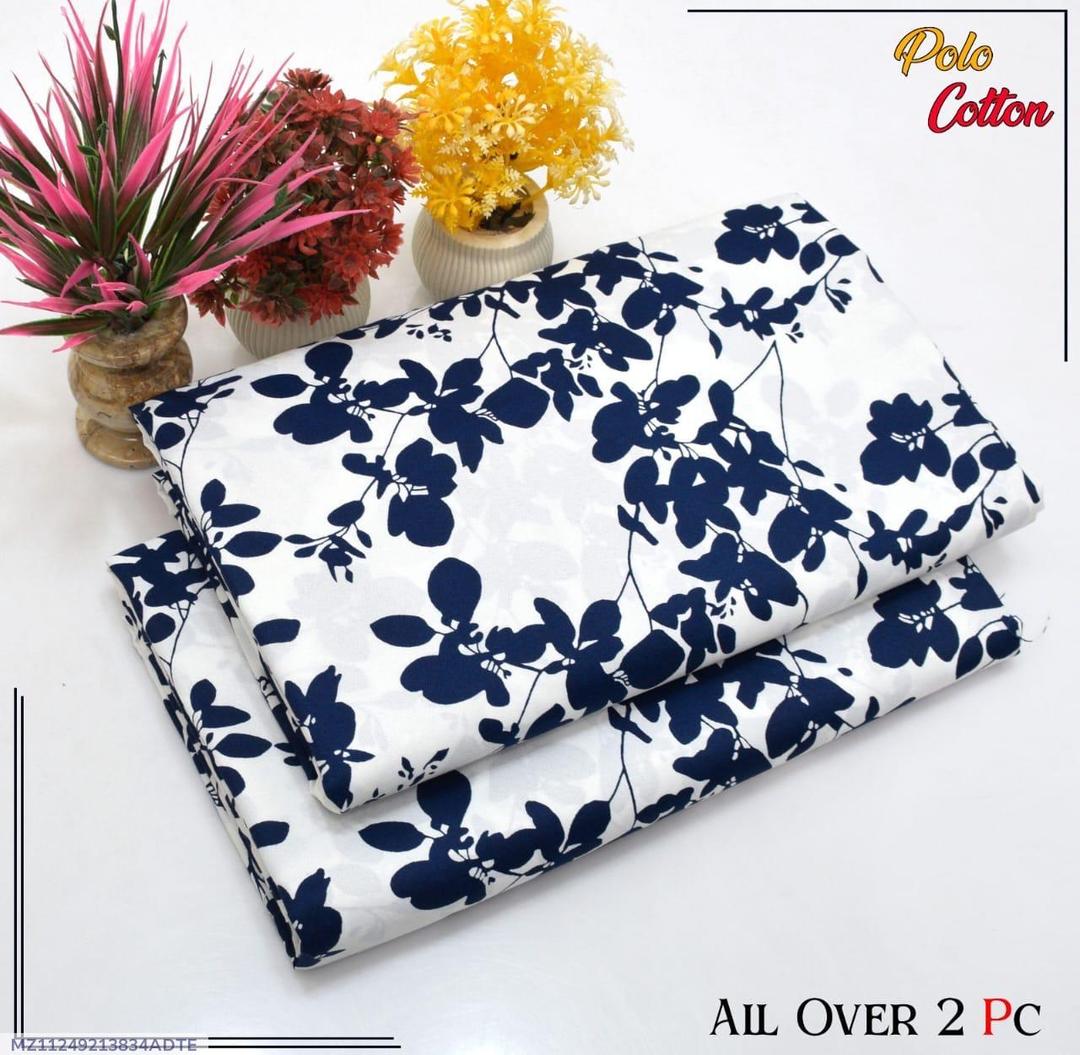 2 Pcs Women’s Unstitched Printed Suit