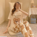 2 Pcs Women's Stitched Cotton Jersey Printed Night Suit