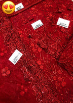 Maryam&Maria Luxury Collection – Heavy Embroidered Net Suit with Stone & 3D Flower Detailing