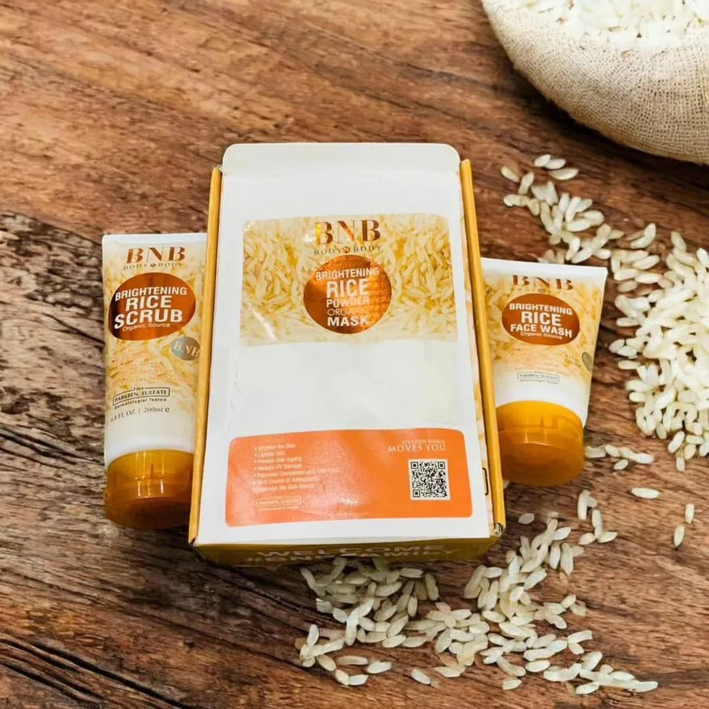 Rice Kit 3 in 1 – Face Wash, Scrub & Sheet Mask