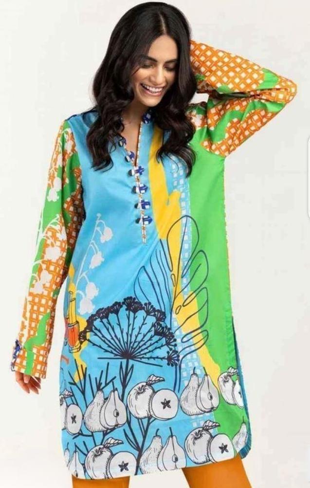 Women’s Unstitched Swiss Lawn Printed Shirt
